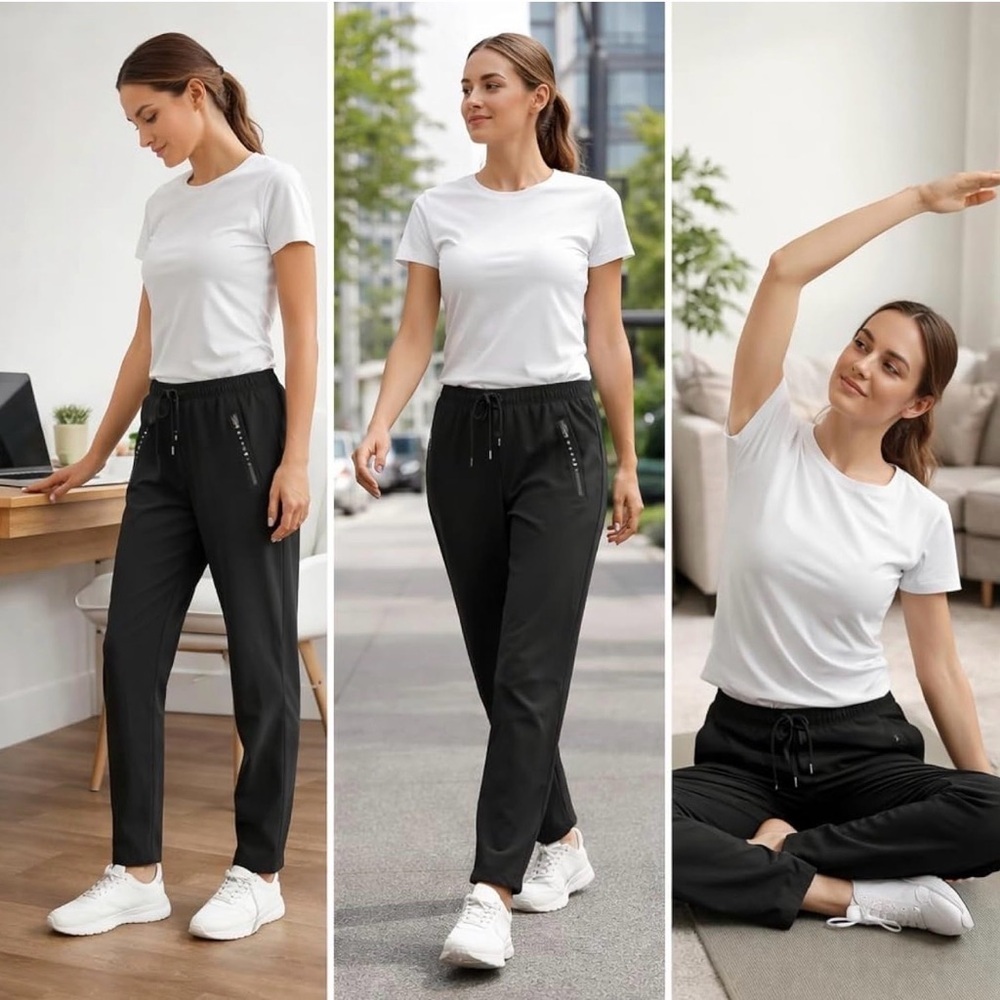 Women’s Black Drawstring Joggers